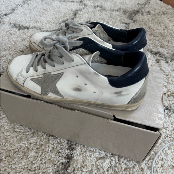 Golden Goose White and Gray Sneakers - Picture 1 of 3